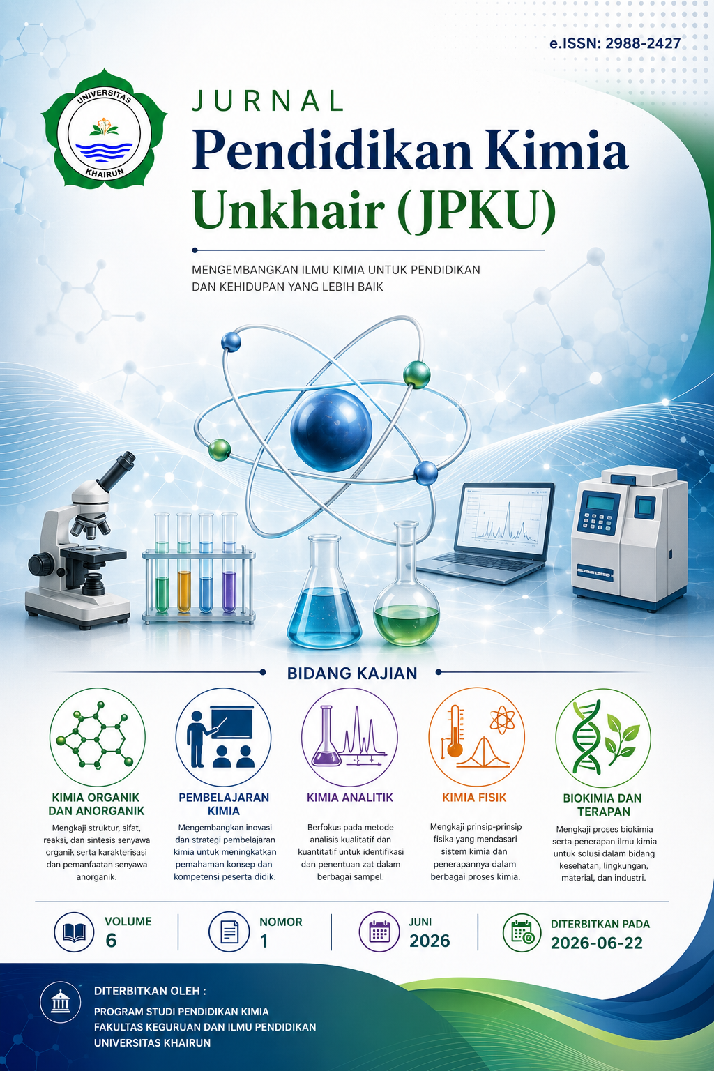 Cover Jurnal Pendidikan Kimia Unkhair (JPKU)